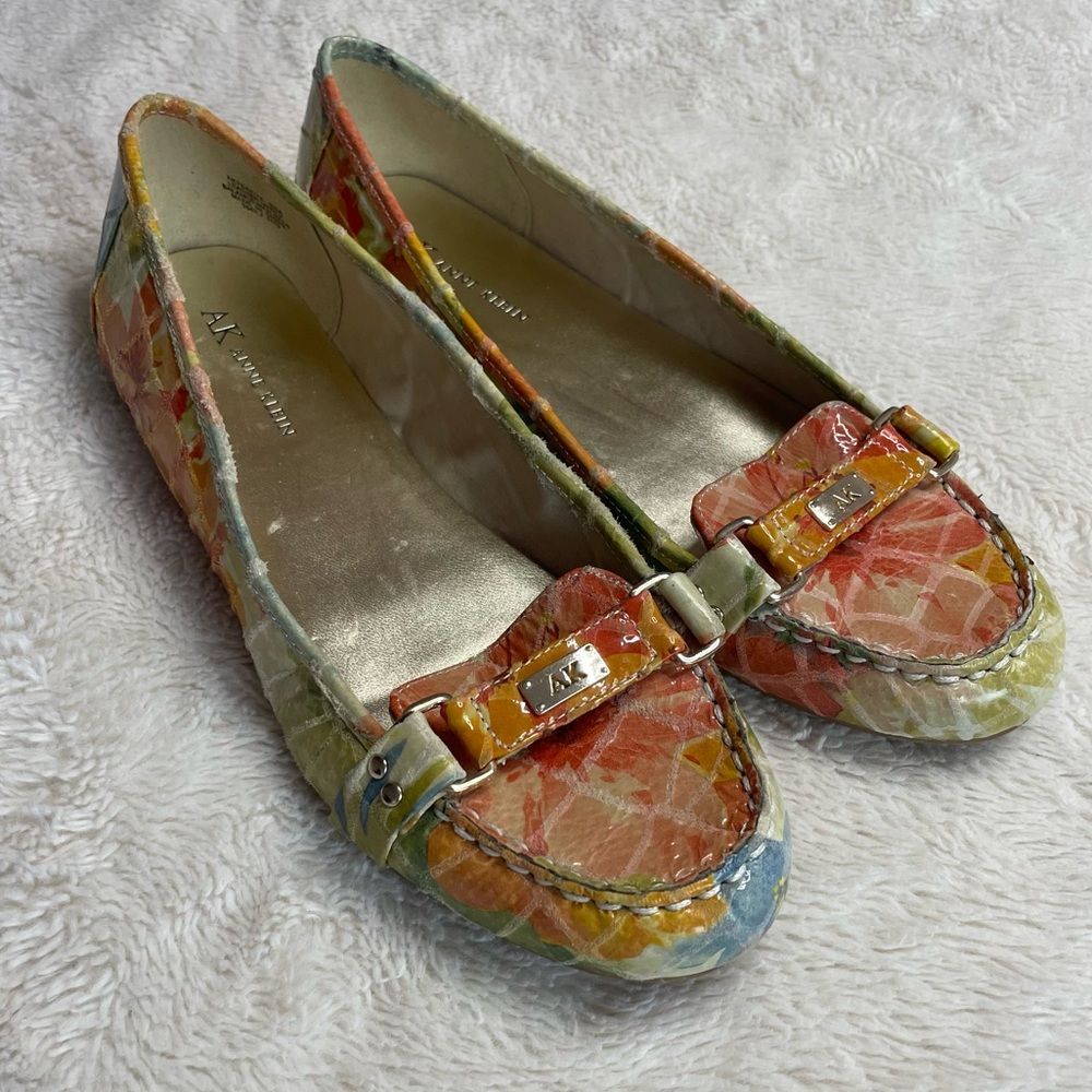 Womens size 8 Anne Klein multicolor leather flex loafers
